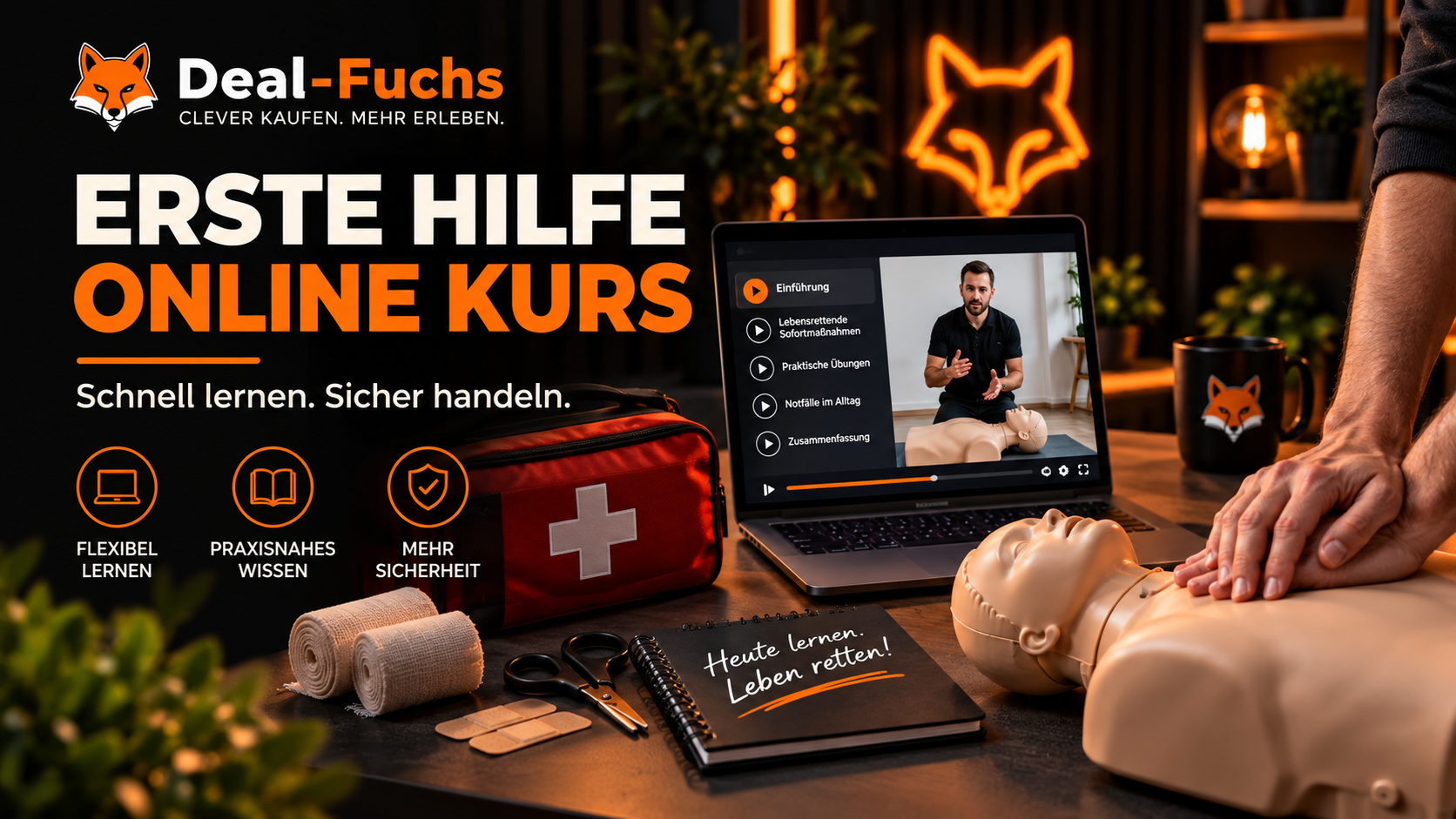 Erste Hilfe Onlinekurs mit Zertifikat – jetzt starten und sichern